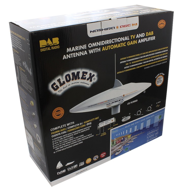 TV-AM-FM антенна  GLOMEX MARINE MASTER, арт. 10014666,  