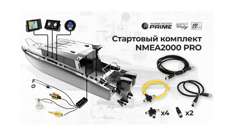 Стартовый комплект NMEA2000 PRO, Marine Rocket PRIME, арт. N2K_StartKit,          Marine Rocket Prime 
