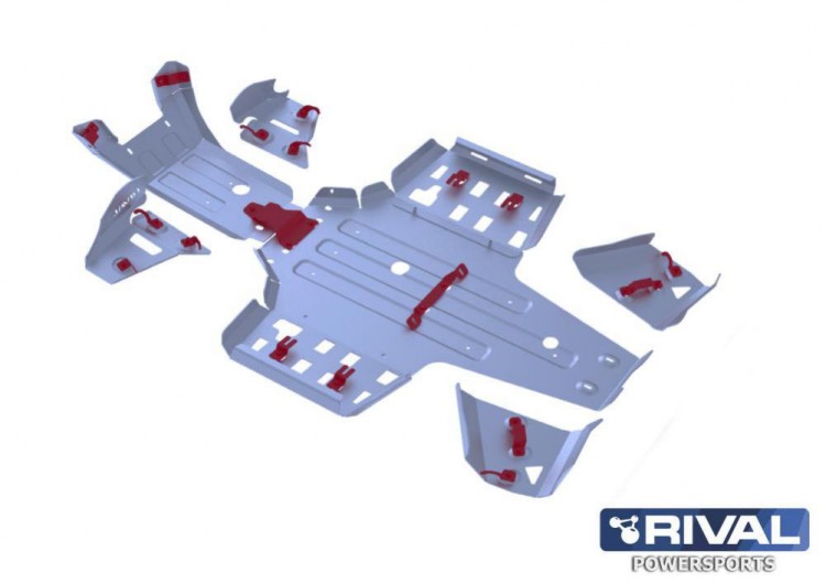 Комплект AL защиты днища Yamaha Kodiak 700 (2016-), арт. 444.7132.1-riv,          Rival 