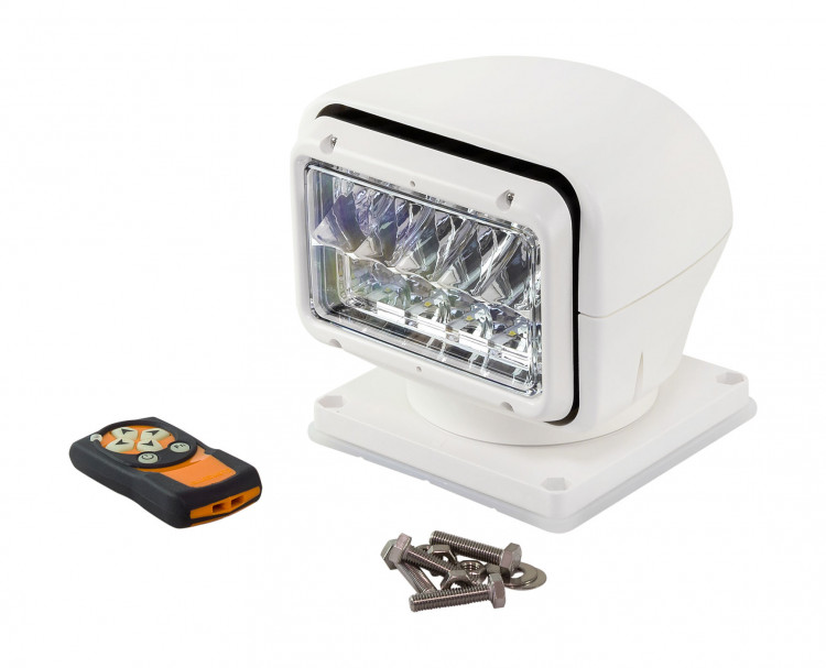 Прожектор с дистанционным управлением, белый корпус, светодиодный, брелок, модель 220, арт. SL22041CW12VSS,          Allremote 