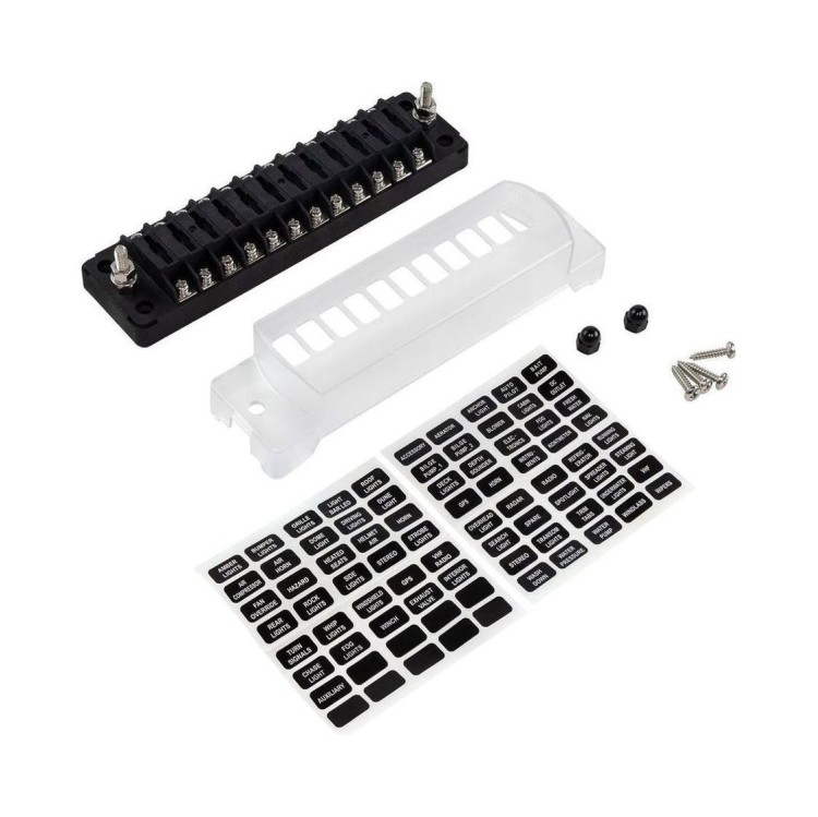 Блок на 12 предохранителей, арт. MRFB00066,          MARINE ROCKET  Блок на 12 предохранителей, арт. MRFB00066,          MARINE ROCKET