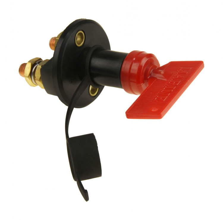 Выключатель массы-ключ "OFF-ON" (1 АКБ) 100А с защитным колпачком, арт. AES121111A,          AES.Co 