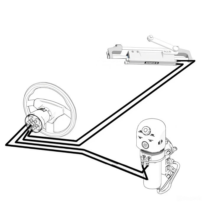 Комплект ГСУ с гидроусилителем Masterdrive для одного мотора (укомплектованный), арт. MD32F,          Ultraflex 