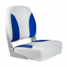 Кресло мягкое складное Classic, обивка винил, цвет серый/синий, Marine Rocket 