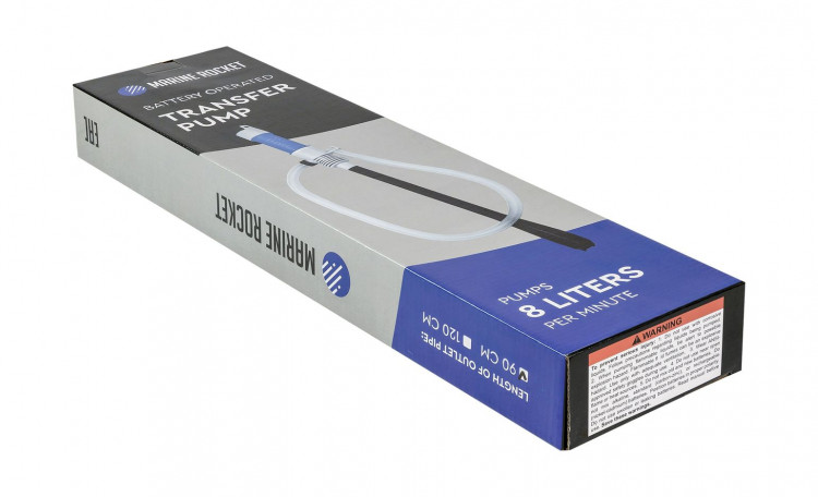 Насос электрический для перекачки топлива на батарейках 90см с автоотключением, арт. YY90MR,          MARINE ROCKET 