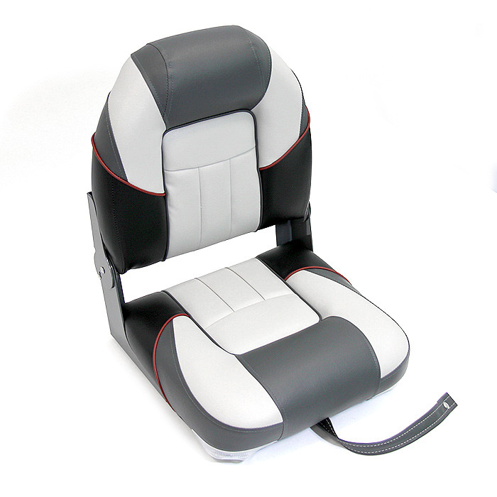 Сиденье мягкое складное Premium Centurion Boat Seat, серо-черное, арт. 75129GC,          Newstarmarine 