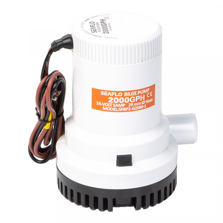 Помпа водооткачивающая SeaFlo трюмная, 24V 2000 галлон/час, патрубок 29 мм, арт. SFBP2-G2000-01-ts,          SeaFlo 