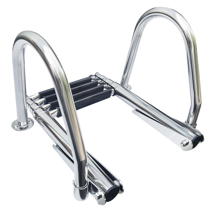 Трап телескопический с поручнями, 4 ступени, арт. 10267760,  