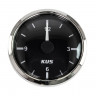 Часы кварцевые, аналоговый черный циферблат, нержавеющий ободок, д. 52 мм 