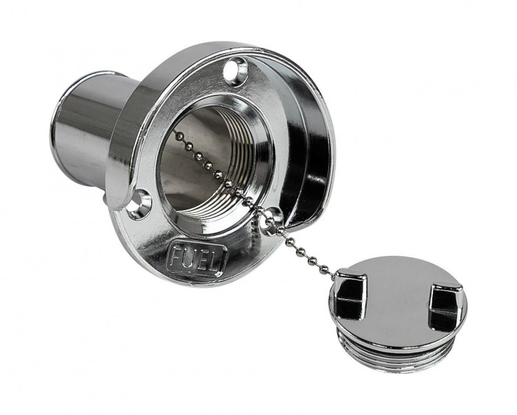 Горловина заливная для бензина с грязеотводом хромир. сталь, арт. C12795,          Easterner 