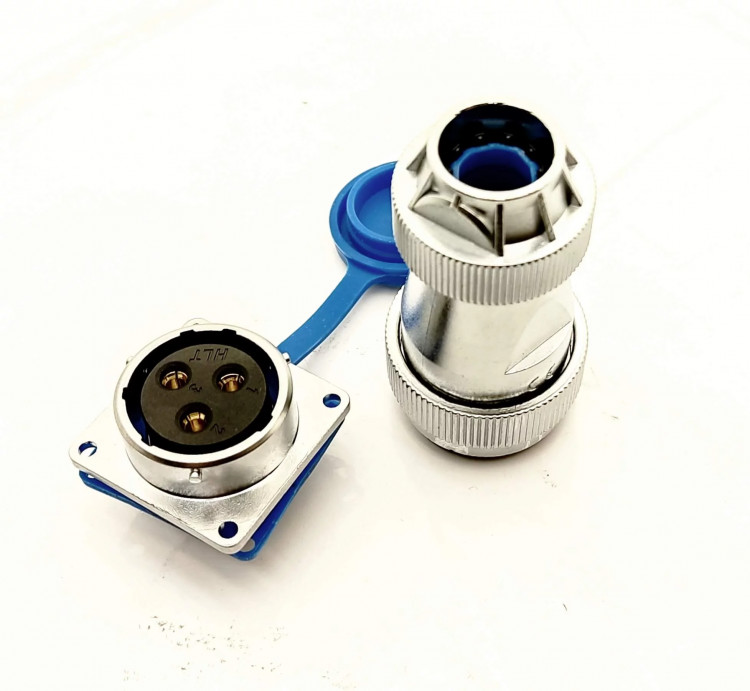 Разъем 50 А розетка врезная вилка металик, арт. НФ-00000954,          HAIBO 