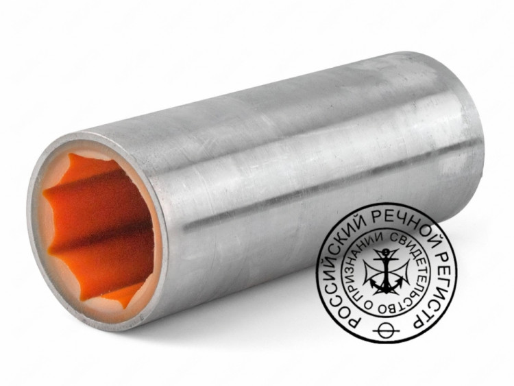 Втулка Гудрича (подшипник полимерно-металлический судовой),PU54/M72/оранжевый,D 84/76 x d 55 x H200, 39-01-0551M1-poly, арт. 39-01-0551M1-poly,          Полиуретан 