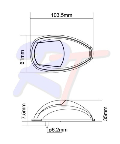 Комплект навигационных огней, RTG-11005-WH, арт. RTG-11005-WH,          Rivertec 