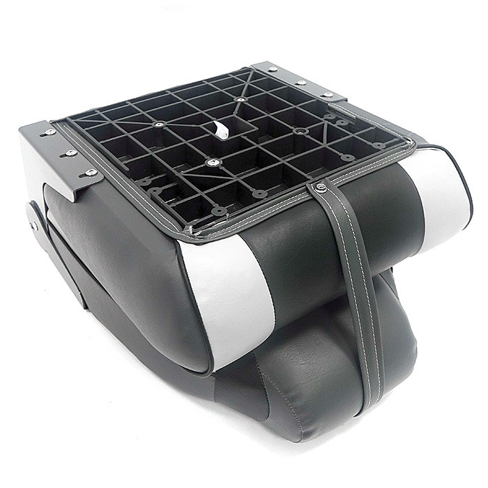 Сиденье мягкое складное Premium Designer High Back Seat, серо-чёрное, арт. 75157GCB,          Newstarmarine 