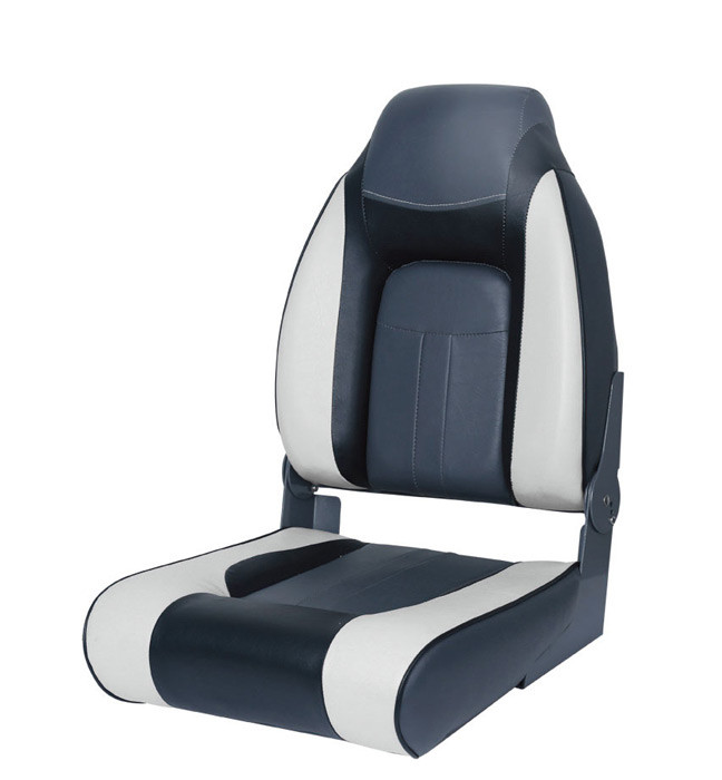 Сиденье мягкое складное Premium Designer High Back Seat, серо-чёрное, арт. 75157GCB,          Newstarmarine 