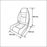 Сиденье мягкое складное Premium Designer High Back Seat, серо-чёрное, арт. 75157GCB, Newstarmarine Сиденье мягкое складное Premium Designer High Back Seat, серо-чёрное, арт. 75157GCB, Newstarmarine