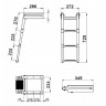 Трап телескопический выдвижной, 3 серых ступени (ширина 272 мм.), арт. 040105GT, Техномарин Трап телескопический выдвижной, 3 серых ступени (ширина 272 мм.), арт. 040105GT, Техномарин