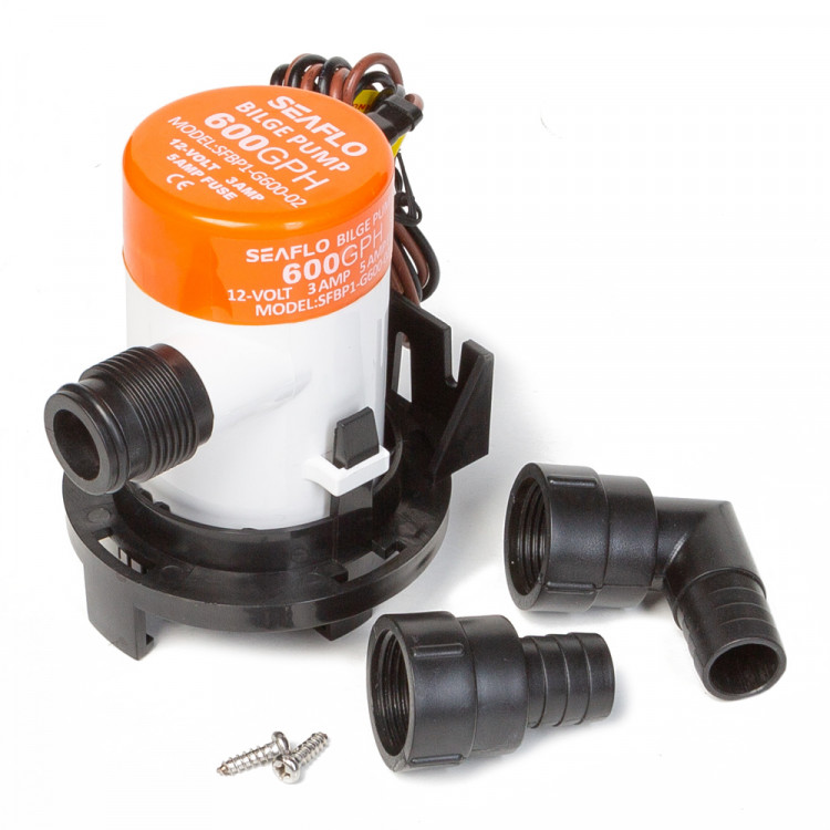 Помпа водооткачивающая SeaFlo трюмная, 12V 600 галлон/час, патрубок 19 мм, арт. SFBP1-G600-02-ts,          SeaFlo  Помпа водооткачивающая SeaFlo трюмная, 12V 600 галлон/час, патрубок 19 мм, арт. SFBP1-G600-02-ts,          SeaFlo