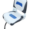 Сиденье Premium Hi-back All Weather, белое с темно-серым и синим, арт. 10252316,   Сиденье Premium Hi-back All Weather, белое с темно-серым и синим, арт. 10252316,