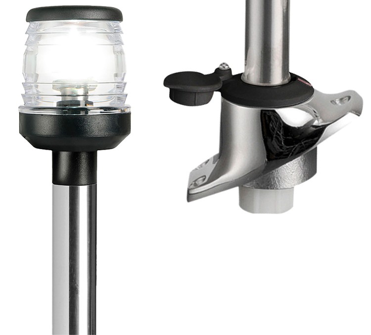 Клотиковый огонь на съемной стойке 600 мм, чер пл, арт. 10237447,          Osculati 