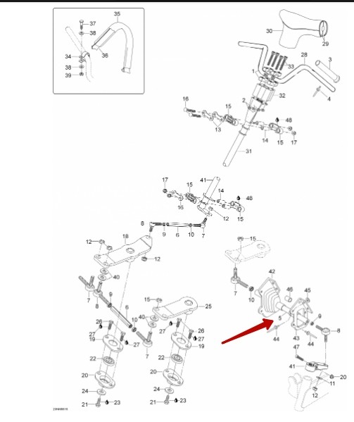  Тяга BRP Ski Doo Skandic 550F/600/ Lynx ST550/600 , 605448307, арт. 605448307,          BRP 