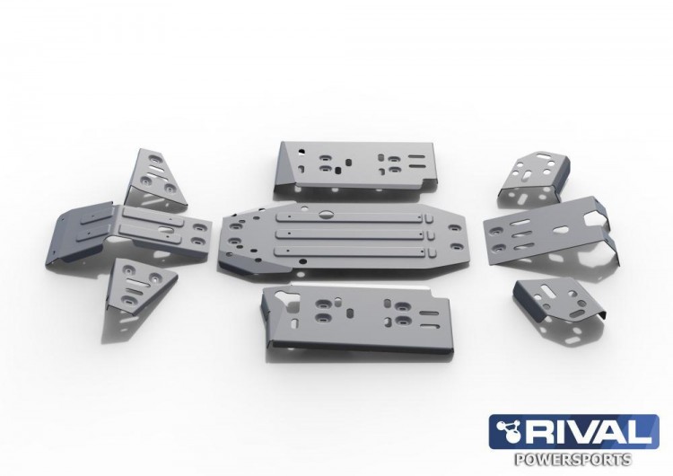 Комплект AL защиты днища для X5, Х6 (2011-), арт. 444.6810.2-riv,          Rival 