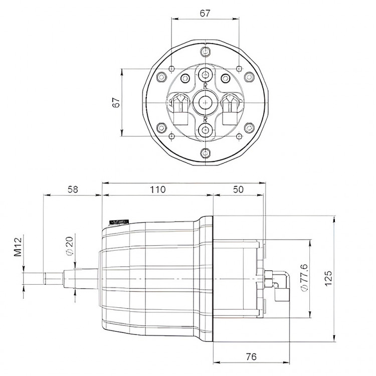 Гидравлическая система рулевого управления GS-350/1, арт. 10269362,          Техномарин  Гидравлическая система рулевого управления GS-350/1, арт. 10269362,          Техномарин