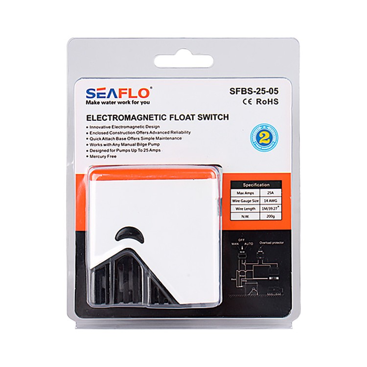Поплавковый выключатель, 25 А (SFBS-25-05), арт. 10270447,          SeaFlo 