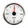 Часы кварцевые, аналоговый белый циферблат, нержавеющий ободок, д. 52 мм 