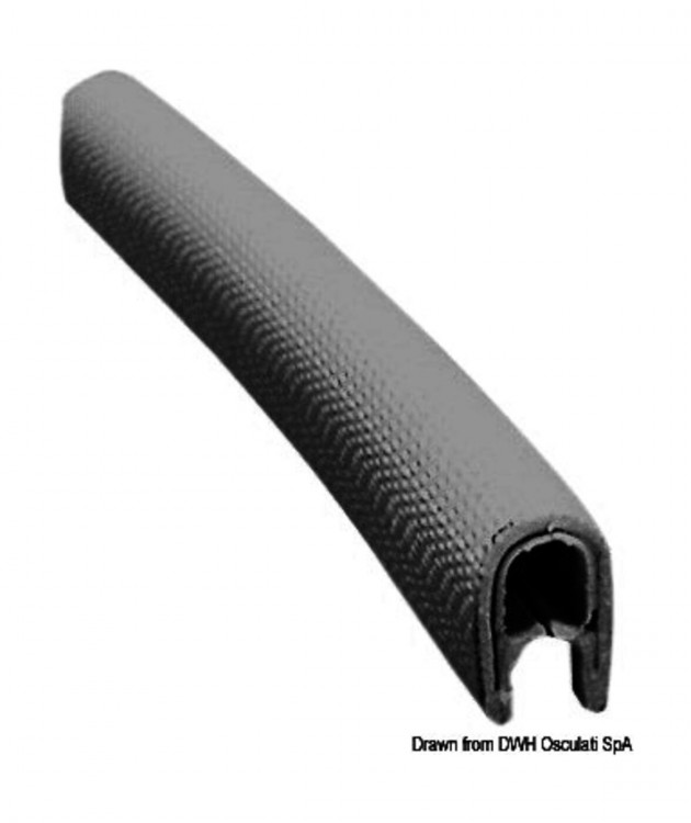 Профиль окантовочный, черный, 1,5-4 мм, арт. 44-491-00,          Osculati 