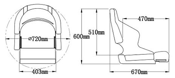 Кресло с болстером «First Mate», синий + белый, арт. 10251857,          Китай 