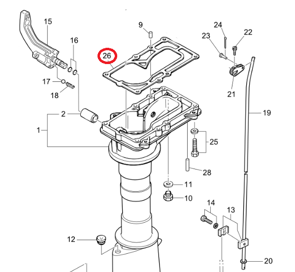 Прокладка под блок Tohatsu 5 (HK5S.15-5) (Omax), арт. 369-61012-0-TW,          OMAX 