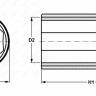 Втулка нижнего подшипника баллера , K72/темно-оранжевый, D 214 x d 180 x H 150, 33-01-1253-poly  