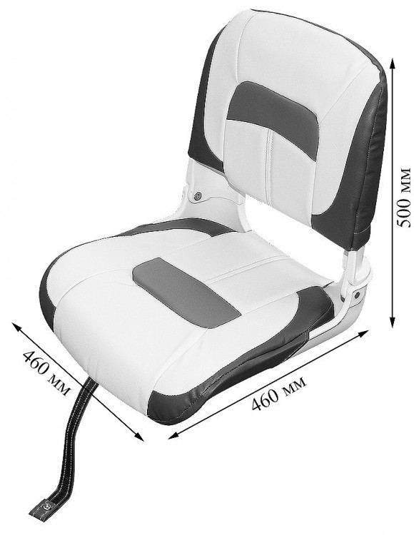 Сиденье Premium Hi-back All Weather, белое с серым и темно-серым, арт. 10252317,  