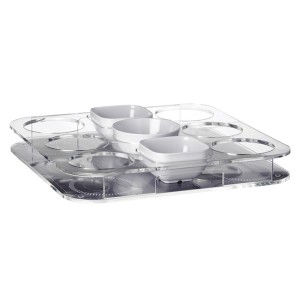 Держатель PARTY TRAY PORTA GLASSS CON BOWLS SNACKS