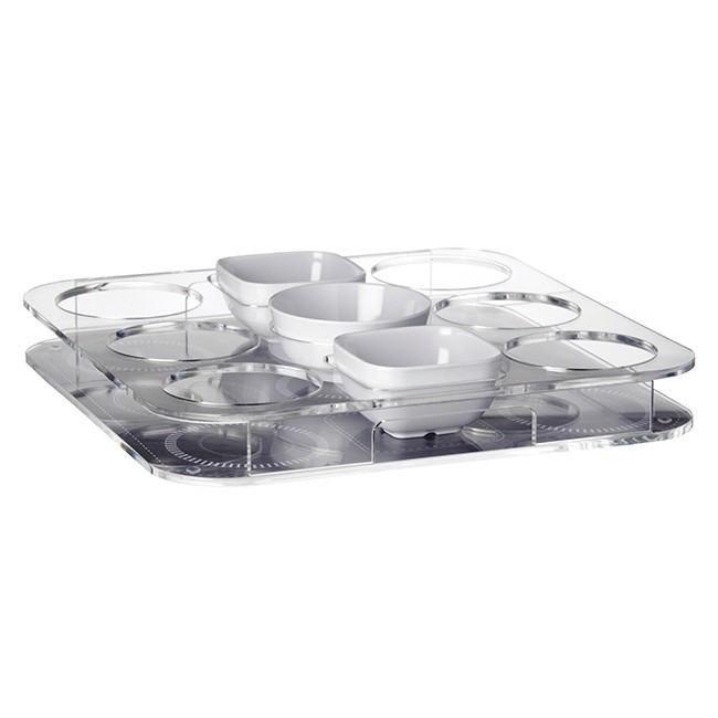 Держатель PARTY TRAY PORTA GLASSS CON BOWLS SNACKS, арт. 10265063,          Marine Business 