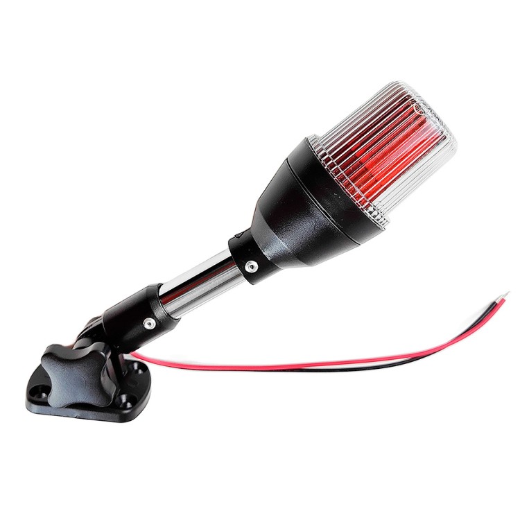 Огонь тройной светодиодный (зеленый, красный, белый) на стойке 241 мм, 12/24 В, 2,5 Вт, арт. 10269223,          Китай 