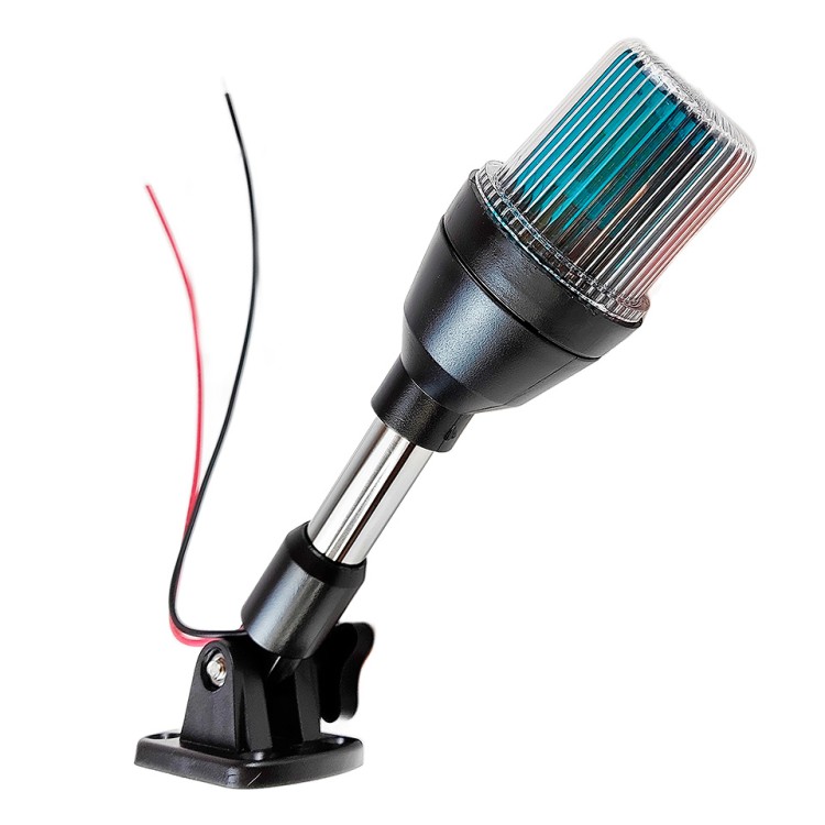 Огонь тройной светодиодный (зеленый, красный, белый) на стойке 241 мм, 12/24 В, 2,5 Вт, арт. 10269223,          Китай 