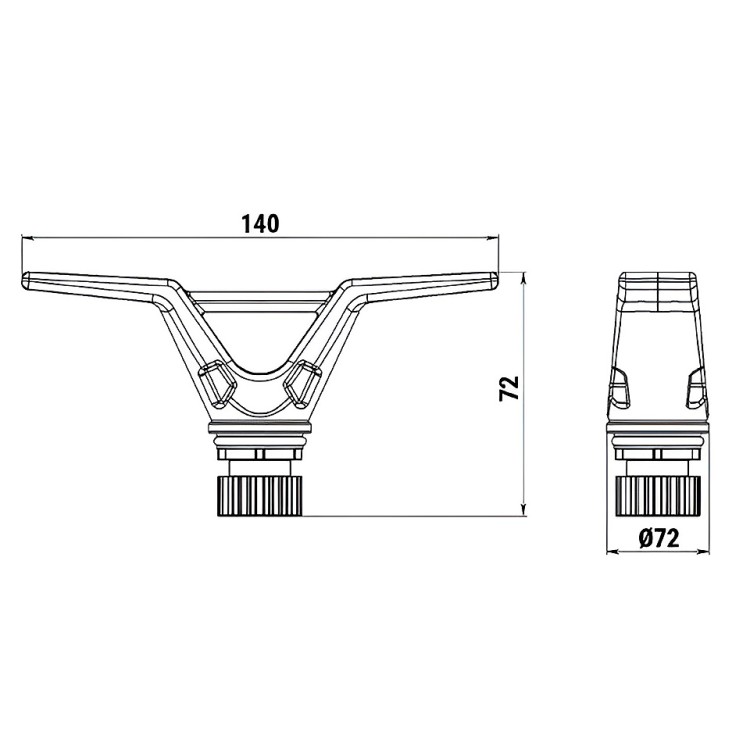 Утка (Кнехт) швартовая быстросъемная без основания, арт. 10269555,  