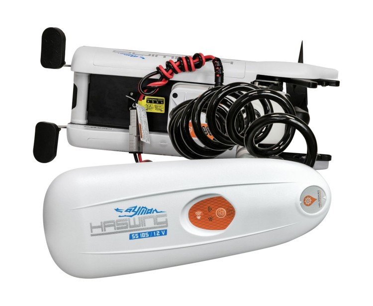 Троллинговый электромотор Haswing Cayman B 55 lbs/152 см/12v/GPS (электроякорь), белый, арт. HE-50736-152_W,          Haswing 