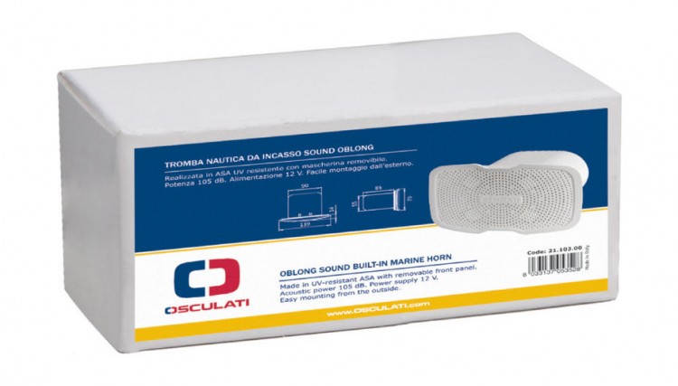 Сигнал звуковой электрический врезной, Osculati, арт. 21-103-00,          Osculati 