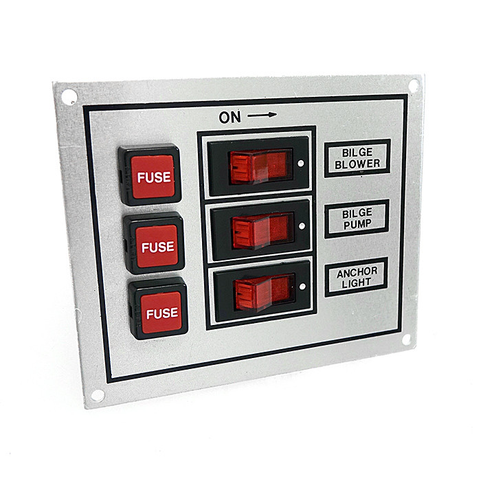 Панель переключателей 3шт вертикальная серая из алюминия, арт. C91311,          Easterner 
