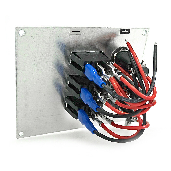 Панель переключателей 3шт вертикальная серая из алюминия, арт. C91311,          Easterner 