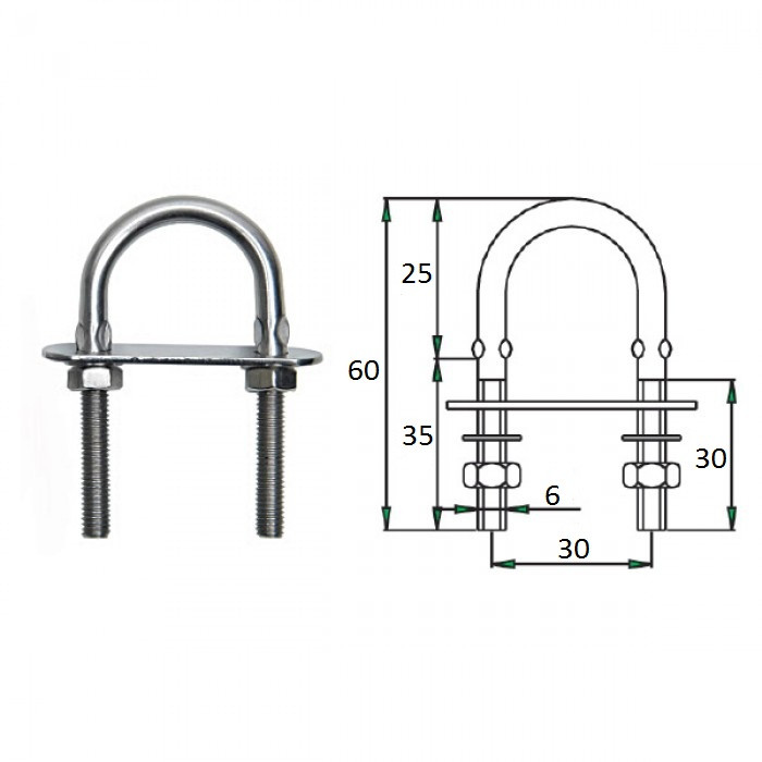 Рым-болт  6х60мм, арт. 1015-0304,          CIM 