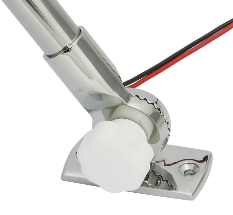 Клотиковый огонь на стойке 600 мм, с шарниром, чер, арт. 10237445,          Osculati 