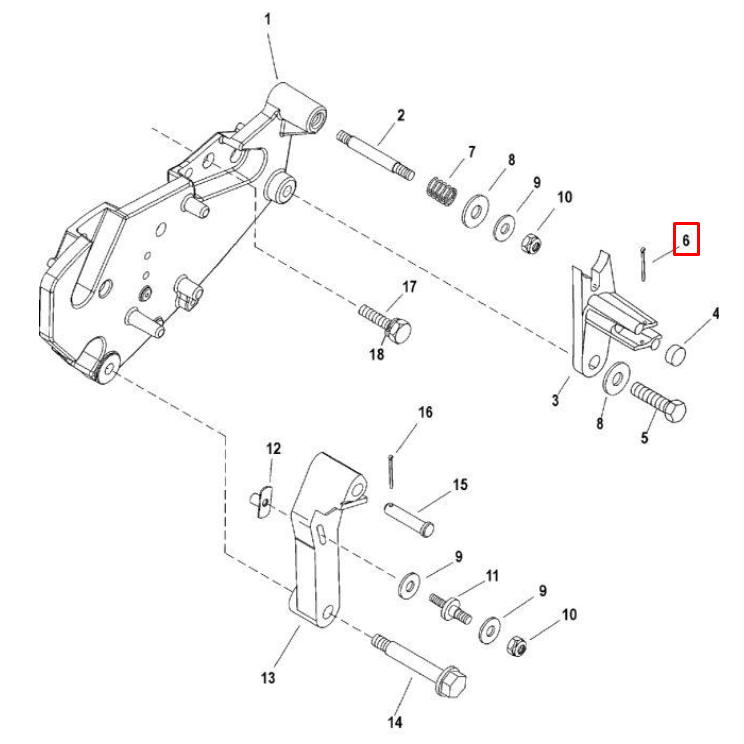 Шплинт стальной диам.1,5 мм, длина 34 мм механизма переключения передач MERCRUISER  ALPHA/BRAVO (Qui, арт. 328571,          MERCURY 