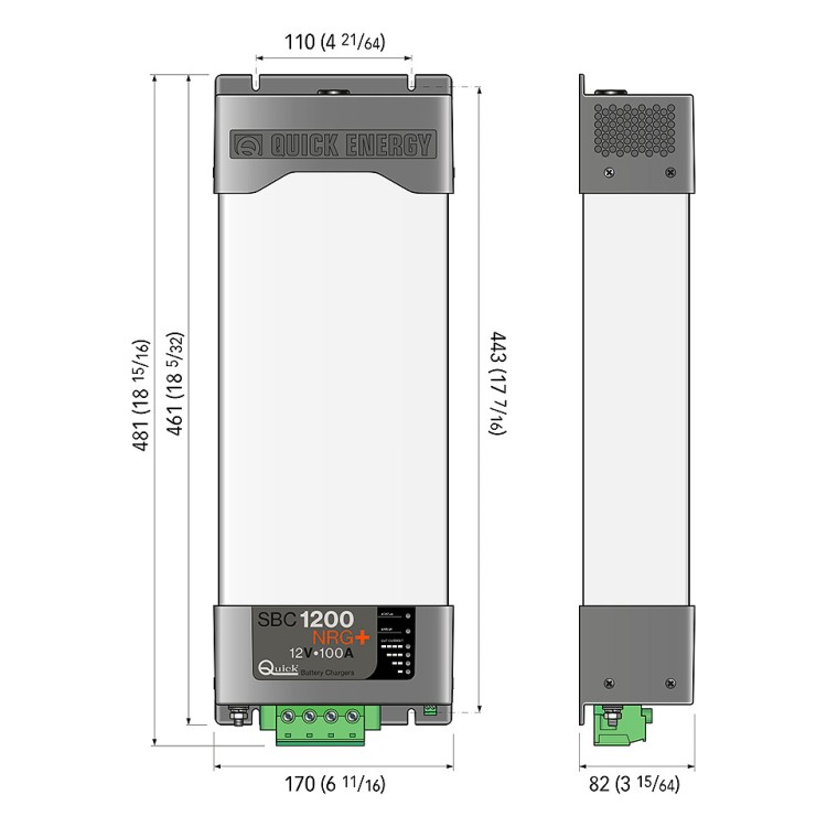 Зарядное устройство, 12V, 100A, 3 выхода, арт. 10250707,          Quick 