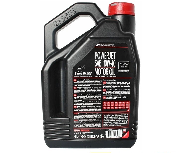 Масло Motul POWERJET (10w-40) (4х тактное) (4л), арт. 113474,          МАСЛО/СВЕЧИ 