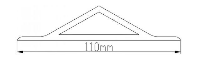 Лента дублирующая серая 110мм (редан), арт. SSCL00008806,          Sun Selection 