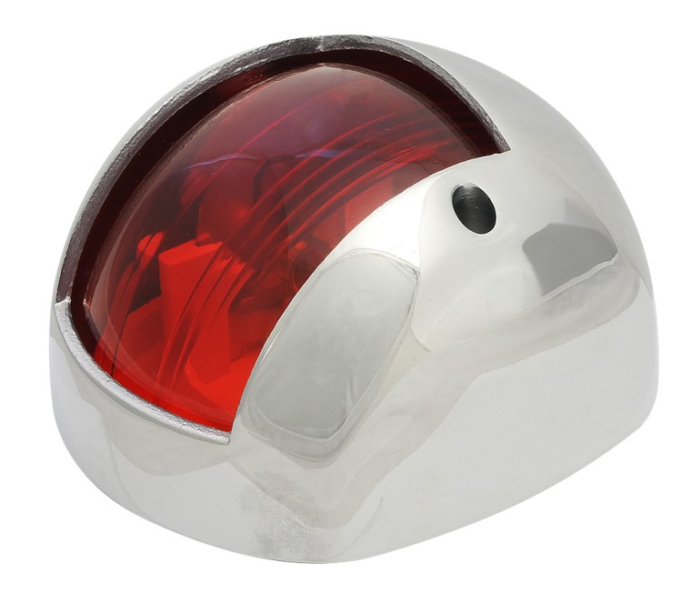 Бортовой огонь «Classic 12 , красный, нерж, 100 мм, арт. 10014731,  